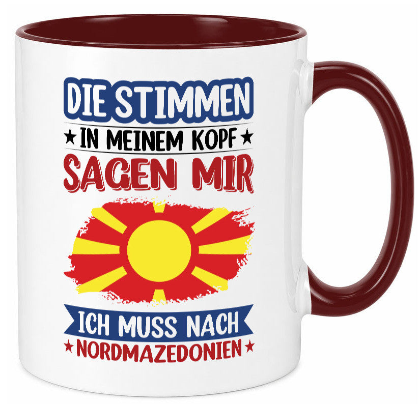 Nordmazedonien | Urlaub Stimmen in meinem Kopf Geschenk Humor Geschenkidee