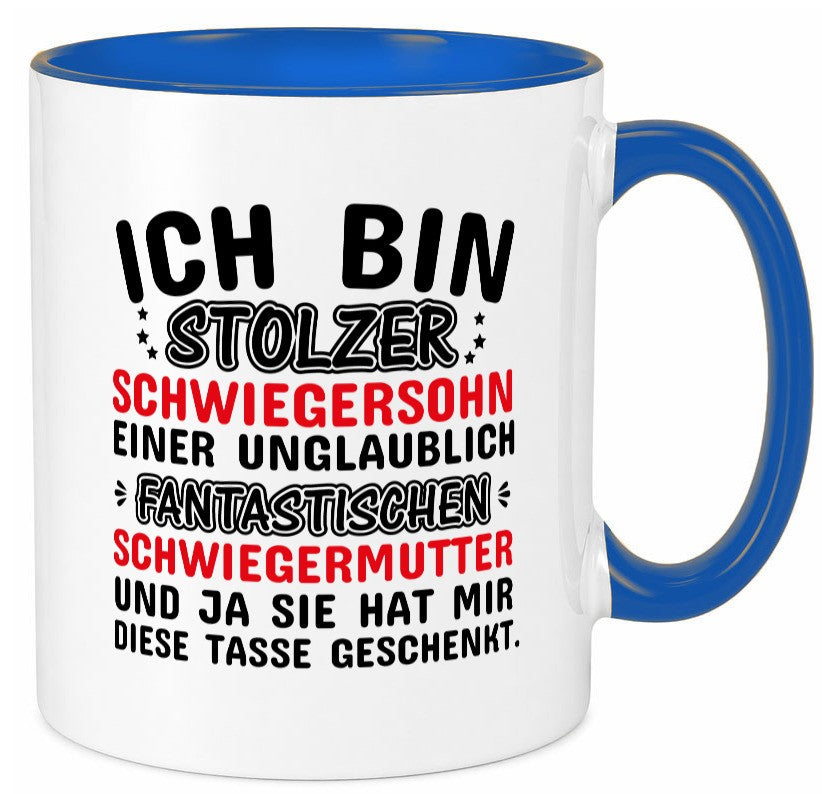 Stolzer Schwiegersohn einer Schwiegermutter Geschenkidee Familie Humor Tasse