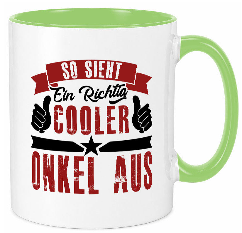So sieht ein richtig cooler Onkel aus | lustig Humor Geschenkidee Geschenk Tasse