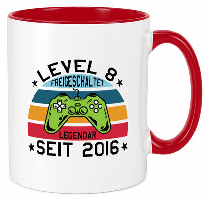Level 8 | legendär seit 2016 Controller Geschenk Humor Geschenkidee lustiger Tasse