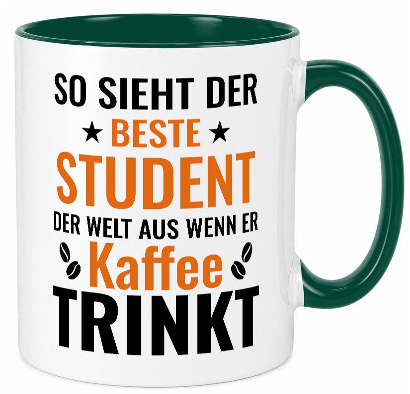 Kaffee trinkt: Student | Universität Uni Studium Humor Geschenkidee Tasse