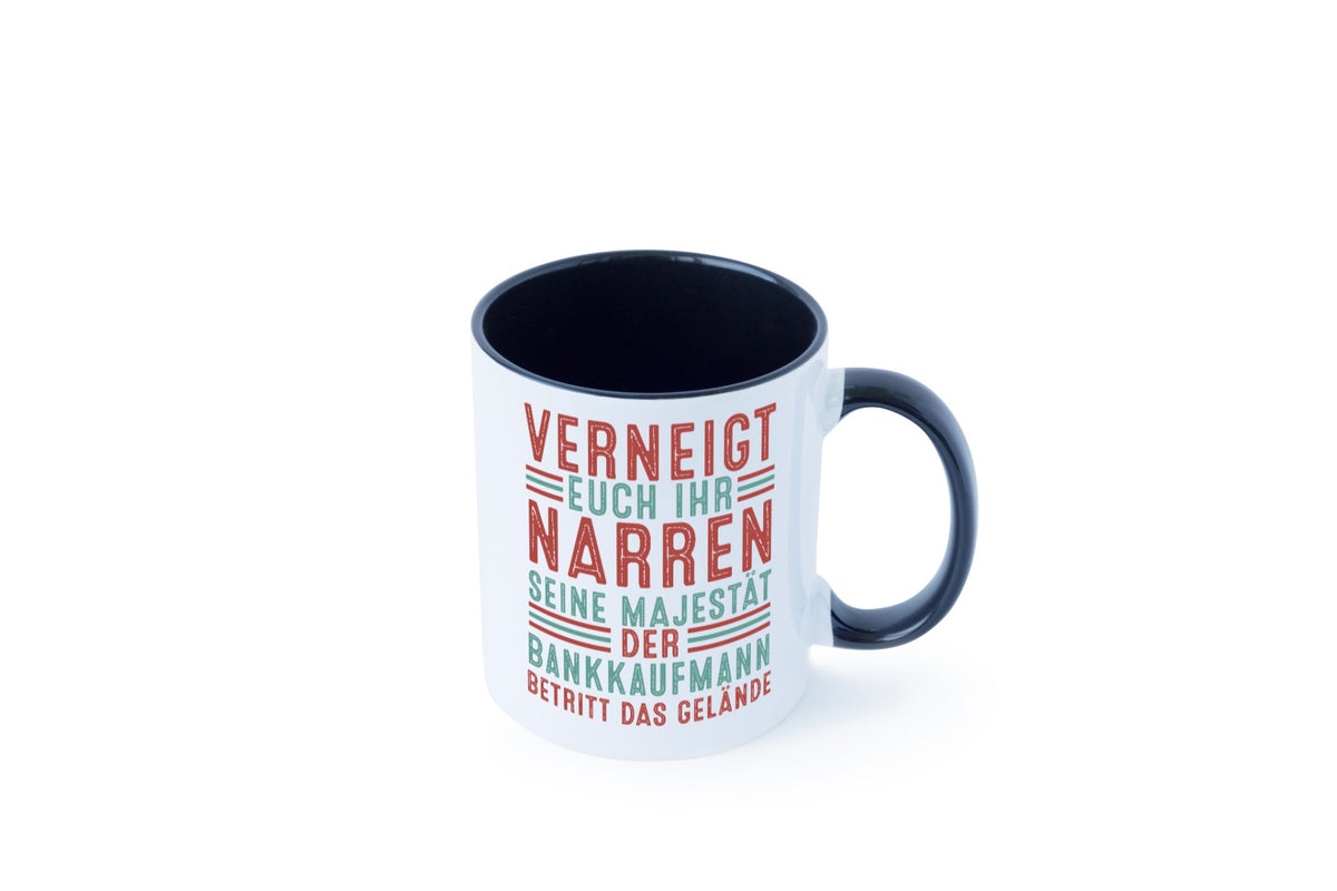 Verneigt euch: Bankkaufmann | Kaufmann Bank Kaufleute v2 Geschenk Humor Tasse