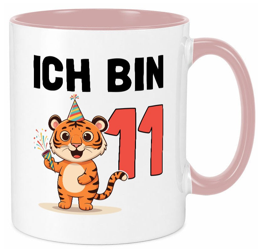 11. Geburtstag | 11 Jahre Tiger lustig Geschenkidee Geschenk Tasse