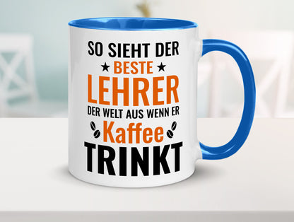 Kaffee trinkt: Lehrer | Schule Beruf Schüler Geschenk Arbeit Kollegen Büro