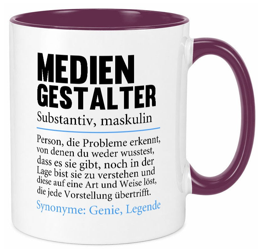Mediengestalter | Beruf Medien Humor v2 Arbeit Kollegen Büro Geschenkidee Tasse