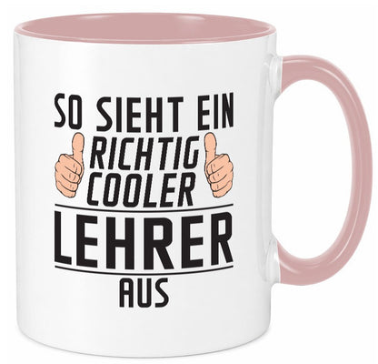 Richtig Cooler Lehrer | Schule Beruf Schüler Humor Arbeit Kollegen Büro Tasse