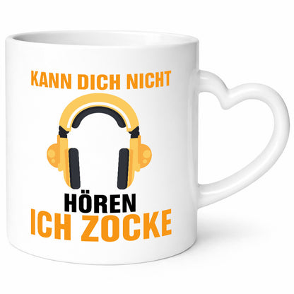 Kann dich nicht hören | Zocker Gamer Kopfhörer Nerd Humor Geschenkidee Tasse