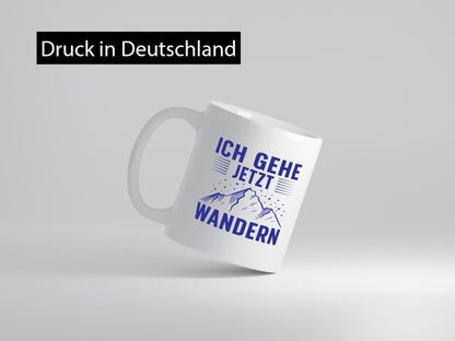 Gehe jetzt wandern | Berge Sterne lustiger Spruch Geschenk Humor Geschenkidee