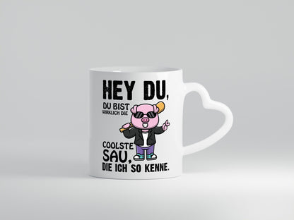 Du bist eine Coole sau Geschenk Humor Geschenkidee lustiger Spruch Tasse