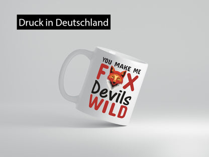 Denglisch | Englisch Spruch Fox Devils Wild v2 Humor Geschenkidee Tasse