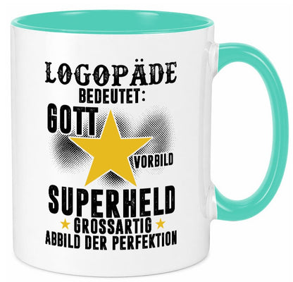 Bedeutung von Logopäde | Sprachtherapie lustiger Spruch Geschenk Humor Tasse