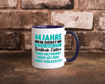 44 Jahre im Dienst | Jubiläum Arbeit v5 lustig Kollegen Büro Geschenk Tasse
