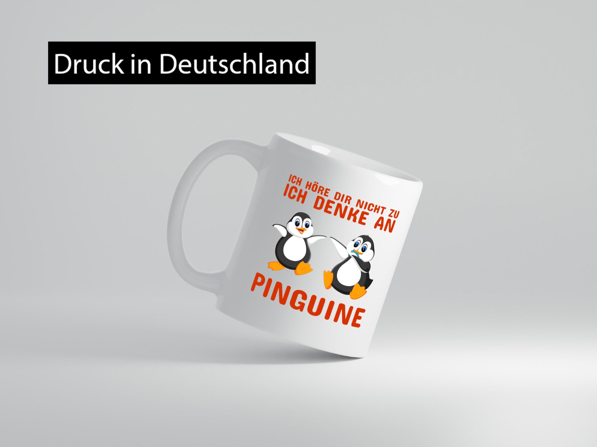 Ich denke an Pinguine | süßer Pinguin Motiv Tasse lustiger Spruch Geschenk
