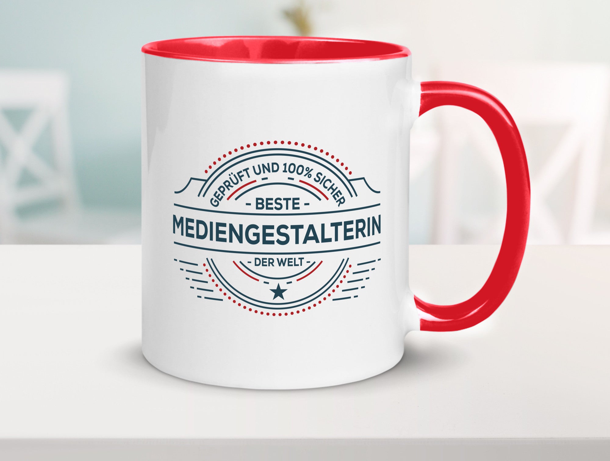 Geprüft und sicher: Mediengestalterin | Medien lustiger Spruch Geschenk Humor