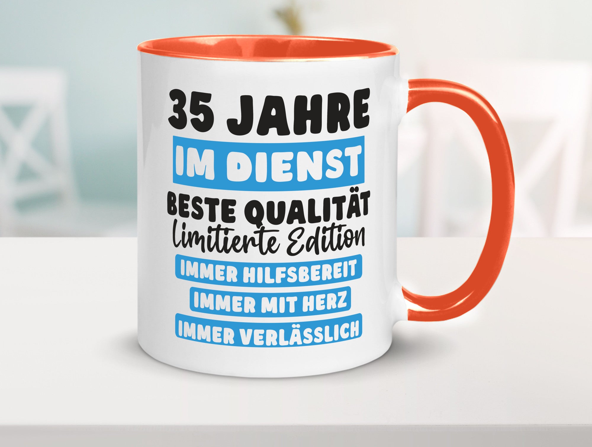35 Jahre im Dienst | Jubiläum Arbeit v6 lustiger Spruch Geschenk Kollegen Büro