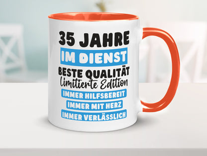 35 Jahre im Dienst | Jubiläum Arbeit v6 lustiger Spruch Geschenk Kollegen Büro