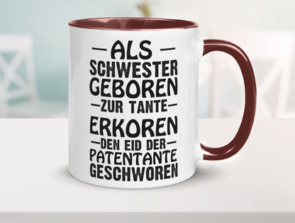 Eid der Patentante | Tante Tasse Schwester Humor lustig Geschenkidee Geschenk