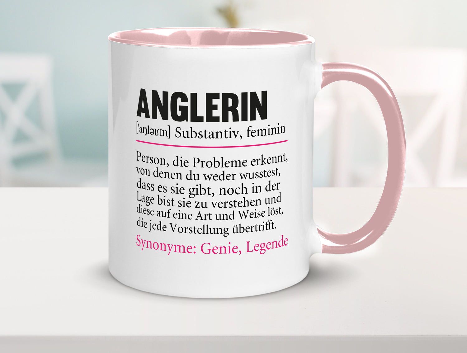 Anglerin | Spruch Angeln Fischerin Beruf Humor Arbeit Kollegen Büro