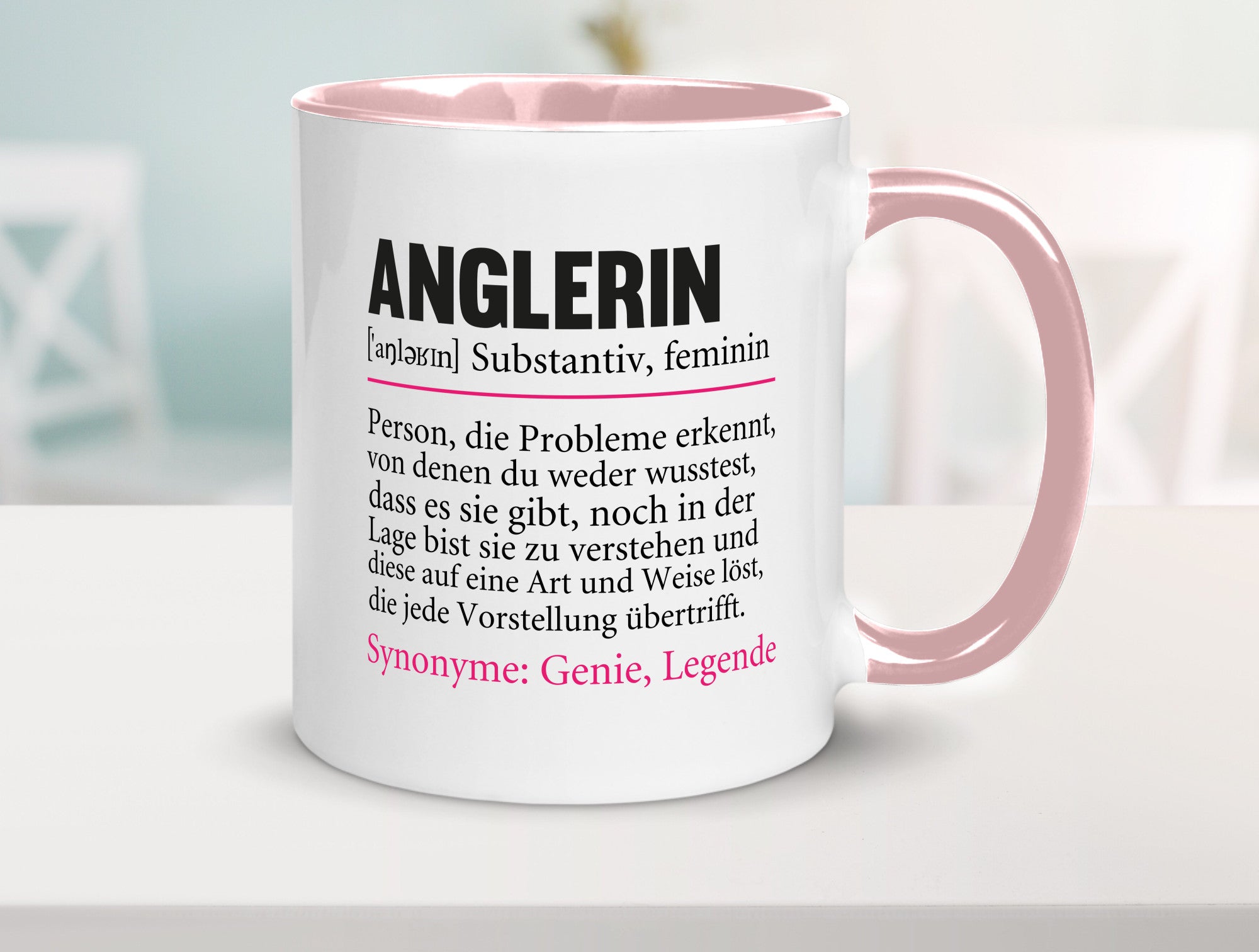 Anglerin | Spruch Angeln Fischerin Beruf Humor Arbeit Kollegen Büro
