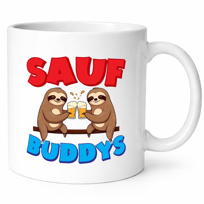 Saufbuddy | Saufen Party Faultier v2 lustig Tierliebhaber Humor Geschenk Tasse