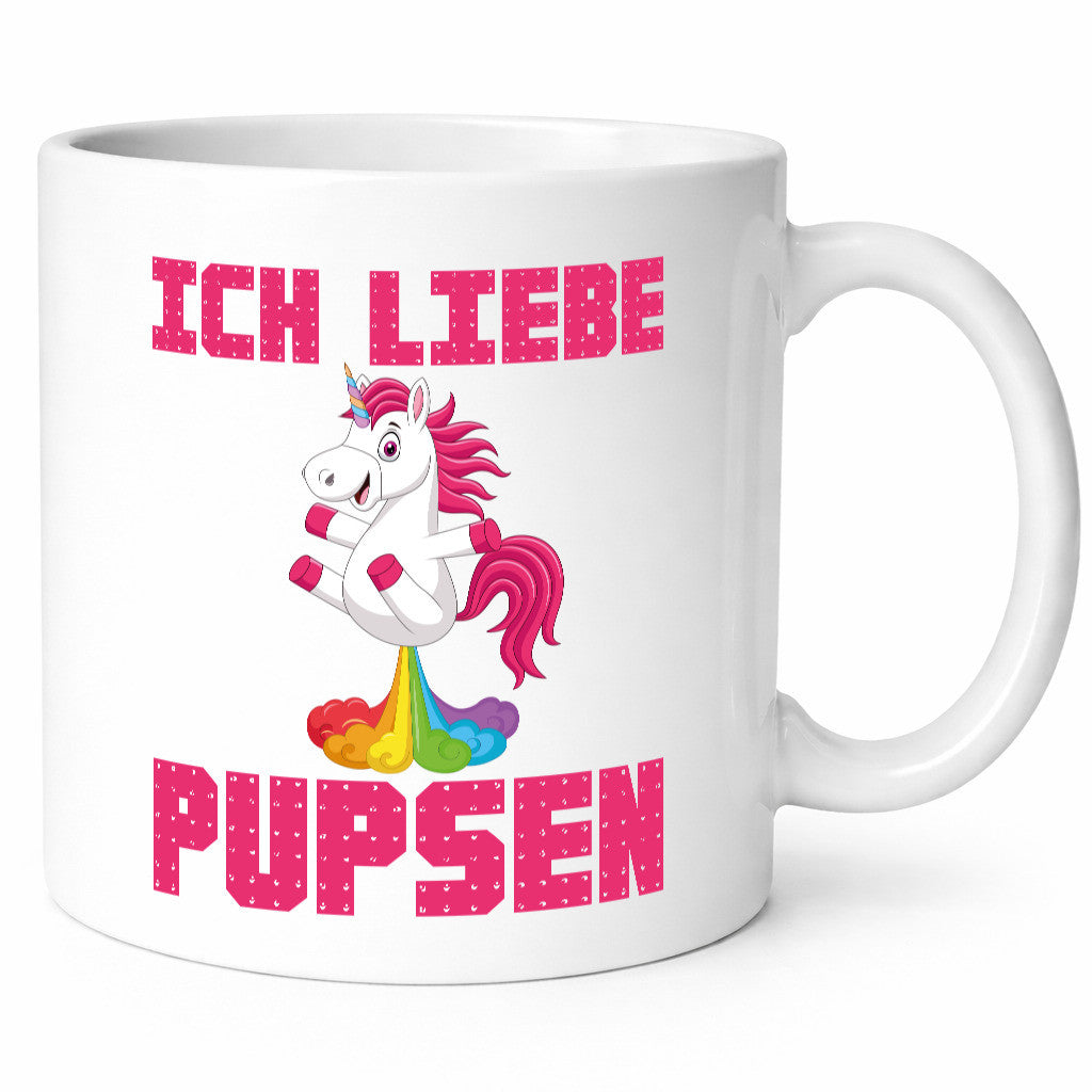 Ich liebe pupsen | Einhorn Pups lustiger Spruch Humor Geschenkidee Tasse