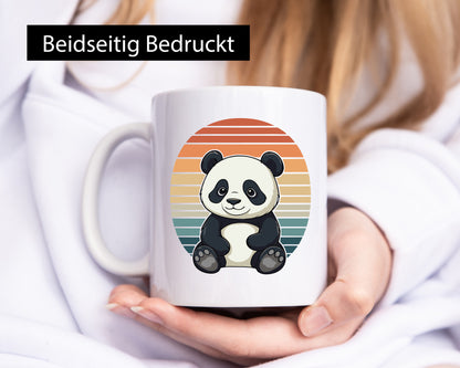 Panda Bär | Retro Vintage sunset v2 lustiger Spruch Geschenk Humor Geschenkidee
