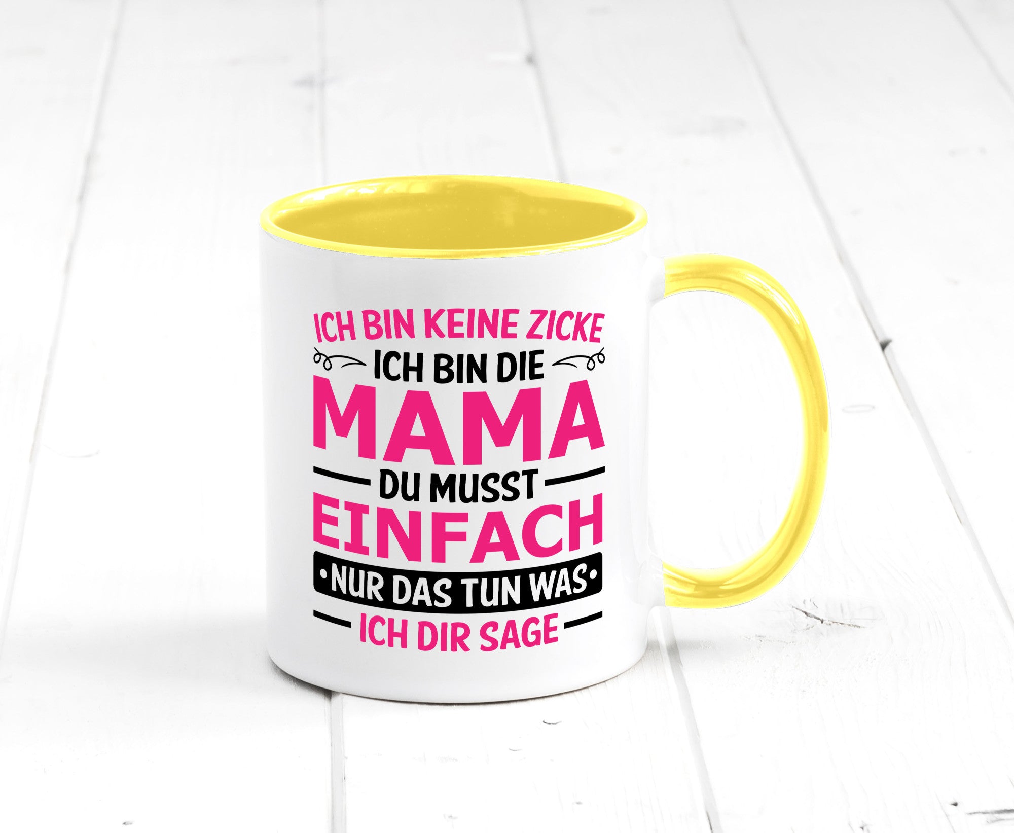 Keine Zicke, Mama | Schleifchen lustiger Spruch Geschenk Familie Geschenkidee