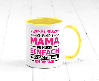 Keine Zicke, Mama | Schleifchen lustiger Spruch Geschenk Familie Geschenkidee