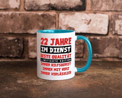 22 Jahre im Dienst | Jubiläum Arbeit v9 lustiger Spruch Geschenk Kollegen Büro