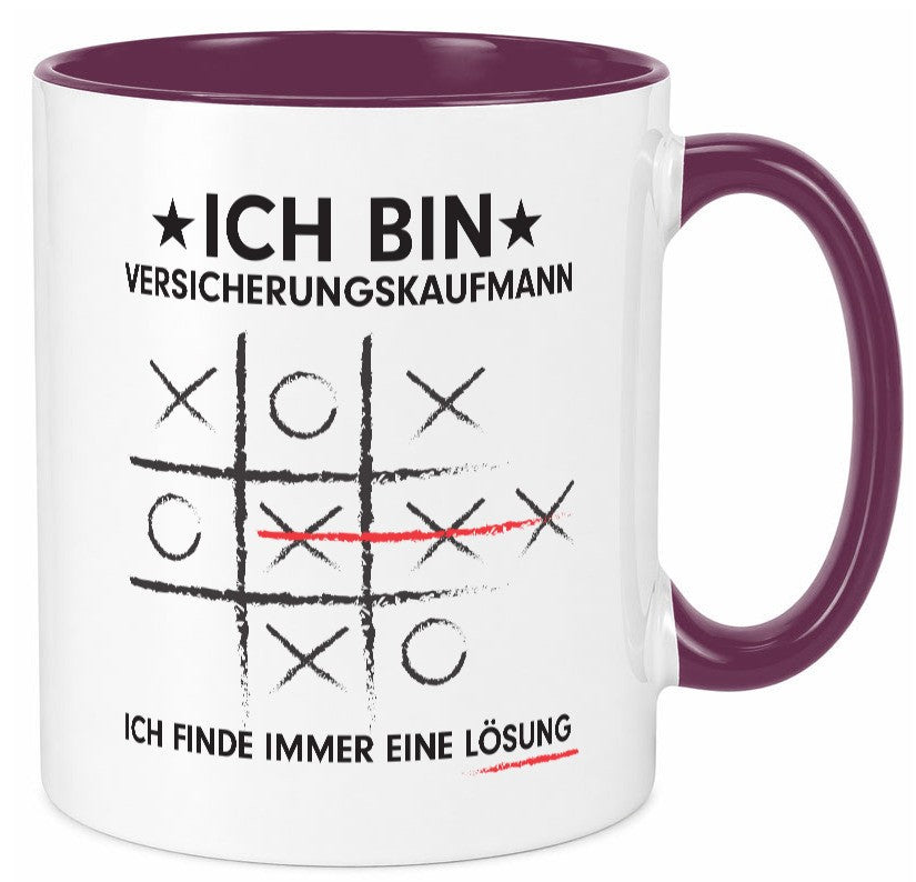 Löse Probleme: Versicherungskaufmann | Kaufmann v3 lustiger Spruch Geschenk Tasse