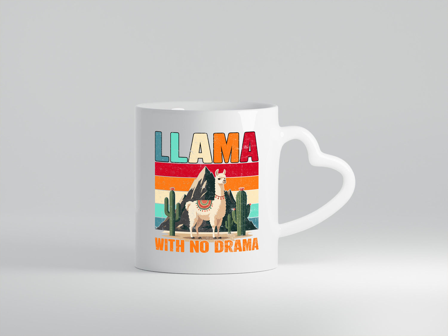 Llama with no Drama | Lama Geschenk Humor Geschenkidee lustiger Spruch Tasse