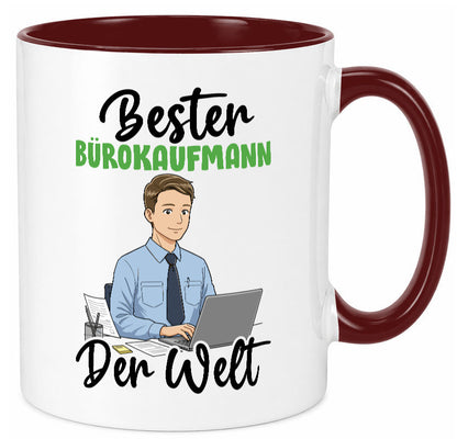 Bester Bürokaufmann | Kaufmann v2 lustig Arbeit Kollegen Büro Geschenk Tasse