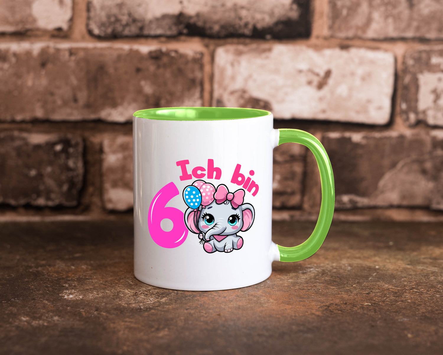 6. Geburtstag | 6 Jahre Elefant Mädchen Humor Geschenkidee Tasse