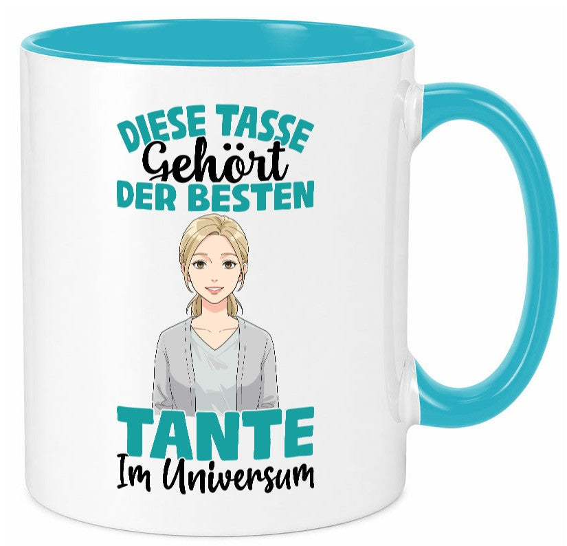 Im Universum: Tante | Nichte Schwester Familie lustig Geschenkidee Geschenk Tasse