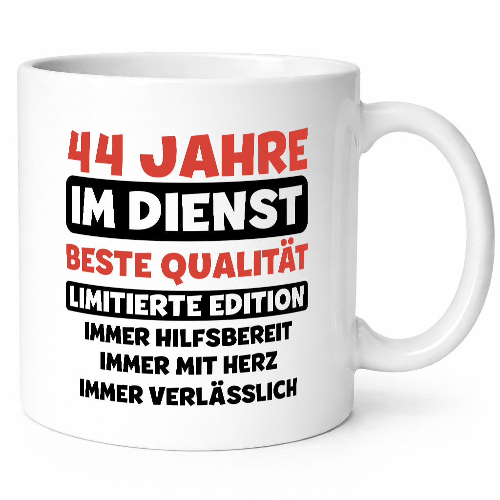 44 Jahre im Dienst | Arbeitsjubiläum v3 lustig Kollegen Büro Geschenk Tasse