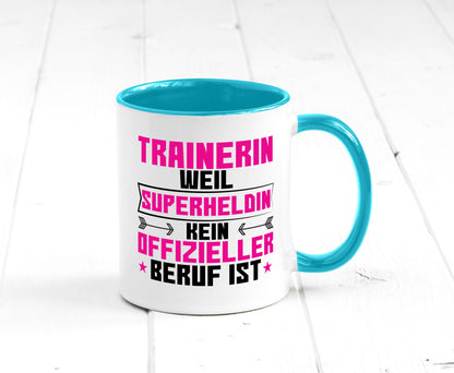 Superheldin Trainerin | Sportverein Humor Geschenkidee Tasse