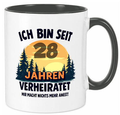 Ich bin Verheiratet | 28. Hochzeitstag Ehepaar v2 lustiger Spruch Geschenk