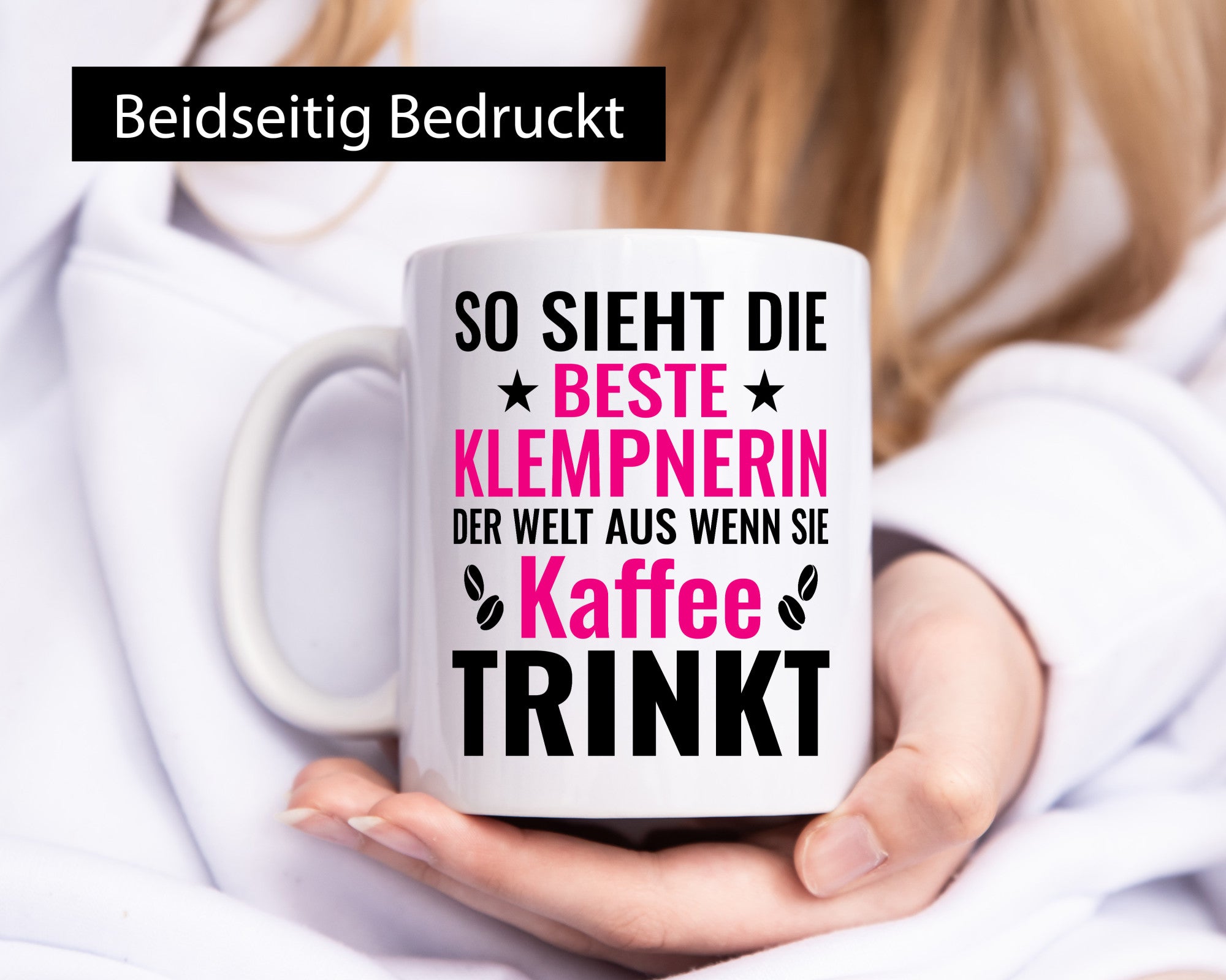 Kaffee trinkt: Klempnerin | Klempnerinnen Humor Geschenkidee Tasse