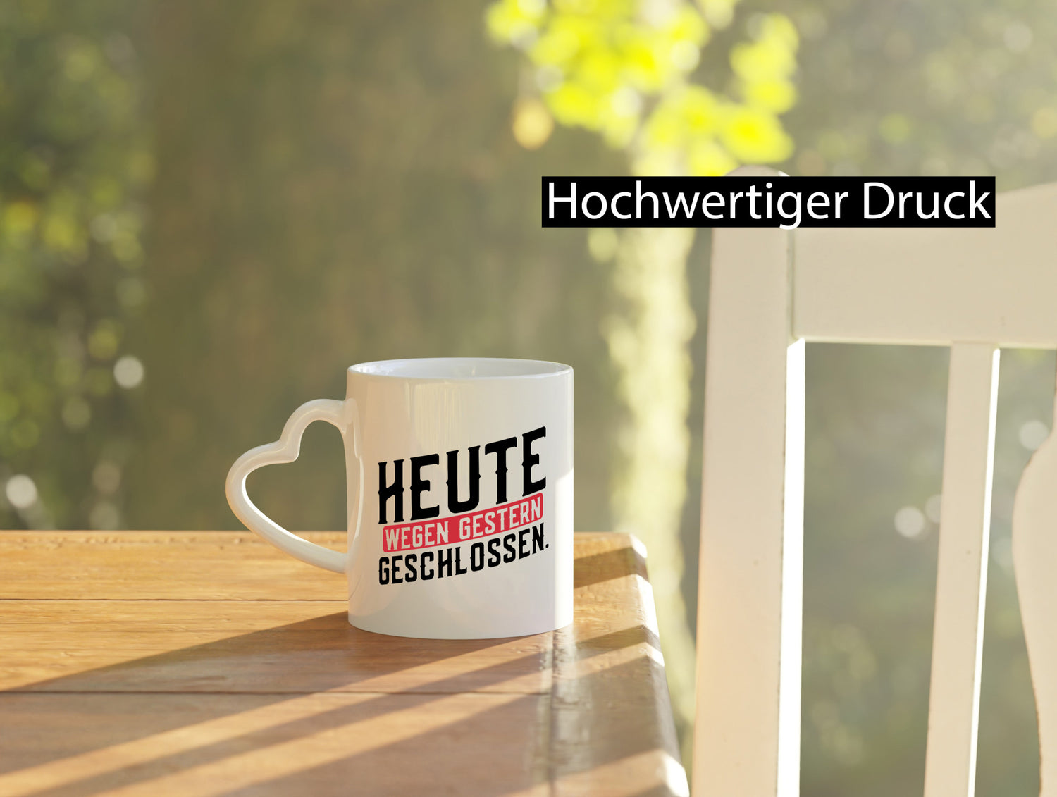 Heute wegen Gestern geschlossen lustiger Spruch Geschenk Humor Geschenkidee