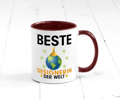 Welt Beste Designerin | Mode lustiger Spruch Geschenk Humor Geschenkidee Tasse