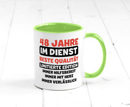 48 Jahre im Dienst | Jubiläum Arbeit v3 Humor Kollegen Büro Geschenkidee Tasse