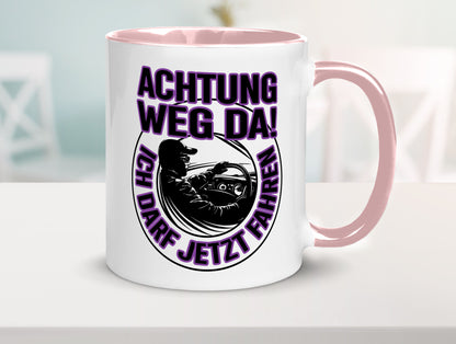 Achtung weg da ich darf jetzt Fahren | Führerschein lustig Humor Geschenkidee