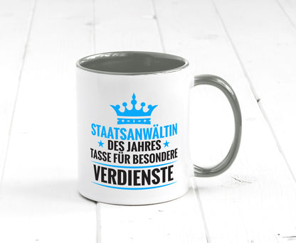 Besonderer Verdienst: Staatsanwältin | Anwältin lustiger Spruch Geschenk Humor