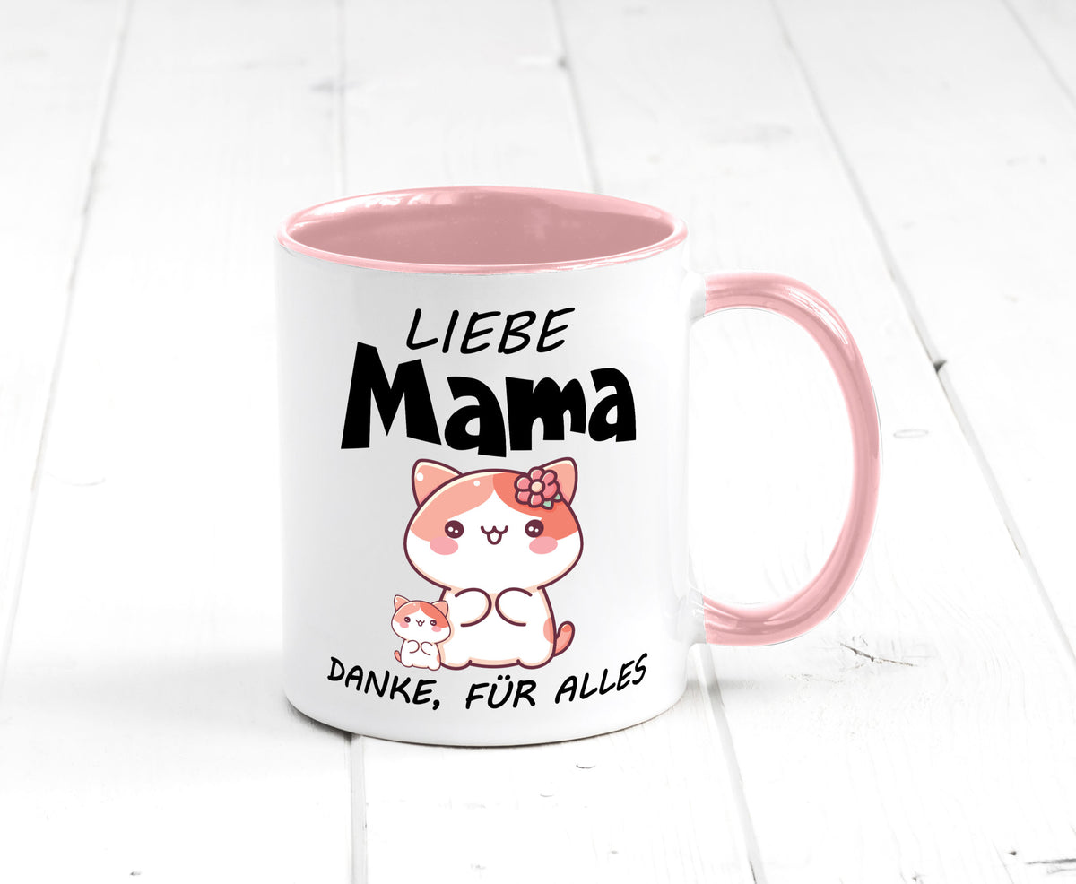 Liebe Mama Danke, für alles | Muttertag Beste Geschenk Familie Geschenkidee Tasse
