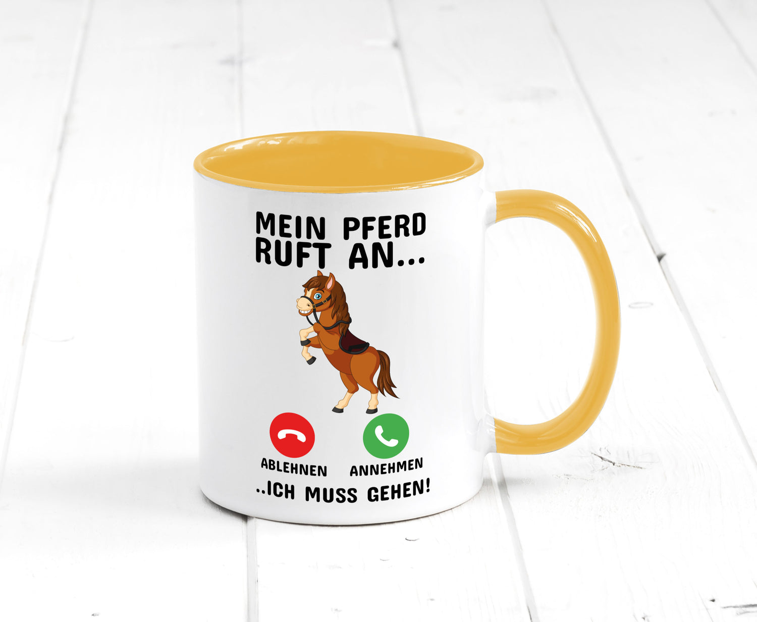 Mein Pferd ruft an Humor Geschenkidee Tasse