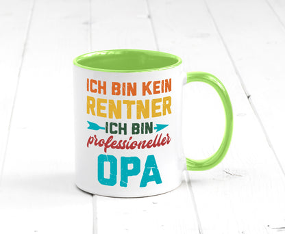 Ich bin Professioneller Opa | Rentner Großvater Geschenkidee Familie Humor Tasse