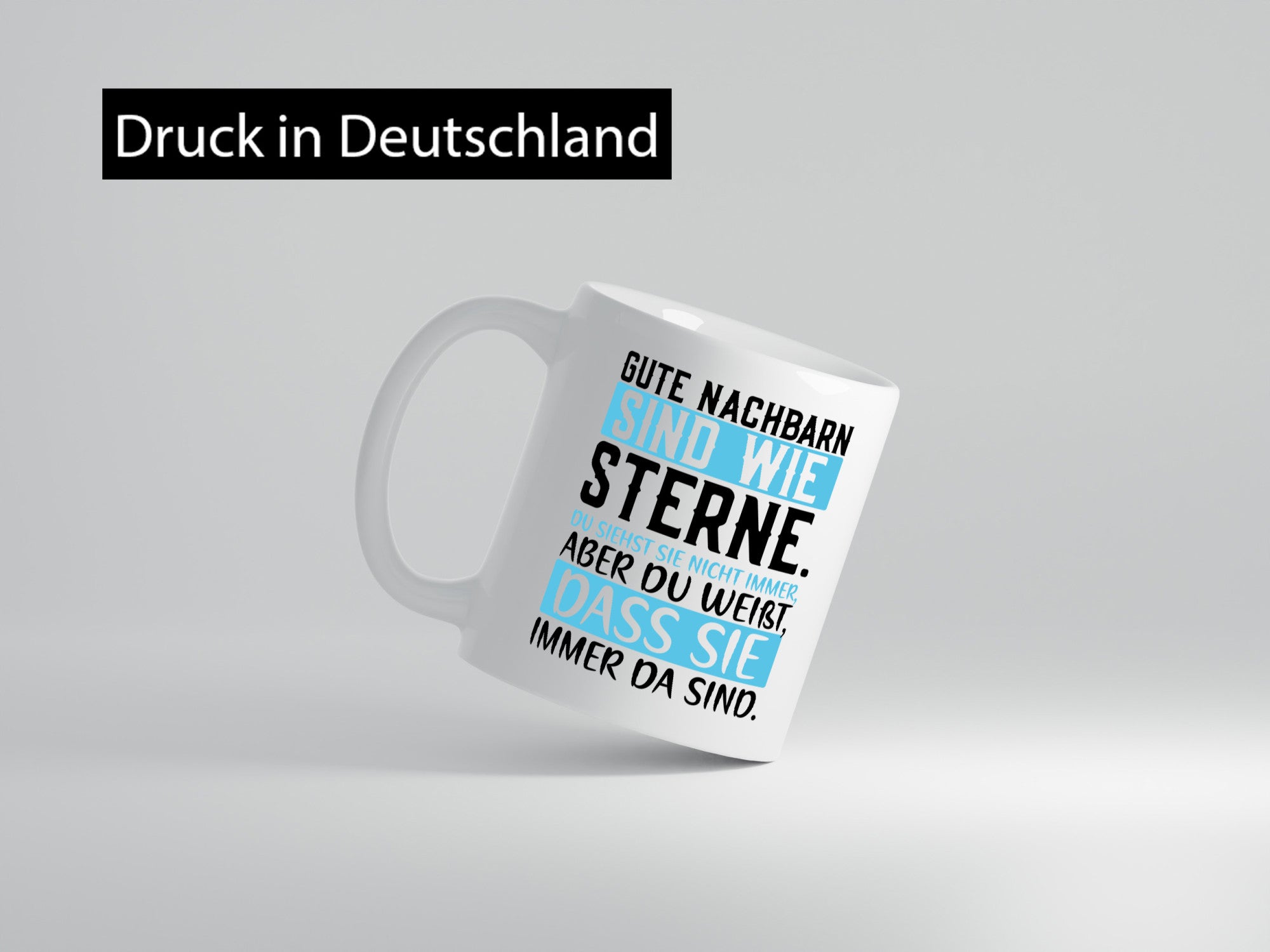 Gute Nachbarn sind wie Sterne | Nachbar Nachbarin Spruch lustig Humor