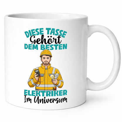 Im Universum: Elektriker | Elektronik Elektrotechnik Geschenkidee Humor Tasse