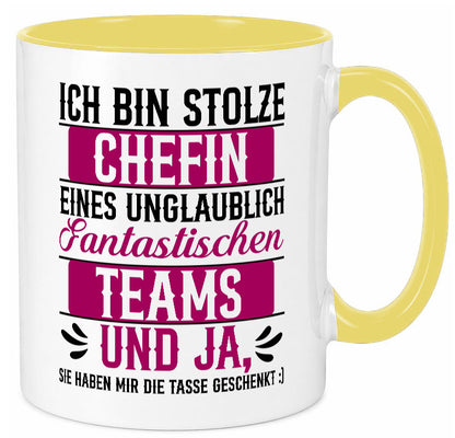 Stolze Chefin | Tolles Team Mitarbeiter lustig Arbeit Kollegen Büro Geschenk