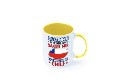 Chile | Urlaub Stimmen in meinem Kopf Traumland Geschenkidee Humor Tasse